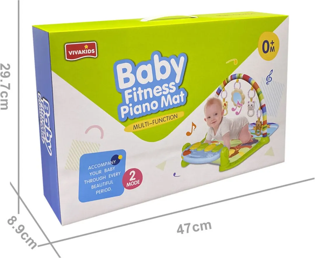 Ledy Toys Viva Kids Babygym Speelmat - 5 Speelelementen - Piano - Multi Kleur