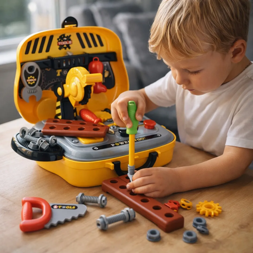 Eddy Toys Gereedschapskoffer 29-delig - Geel