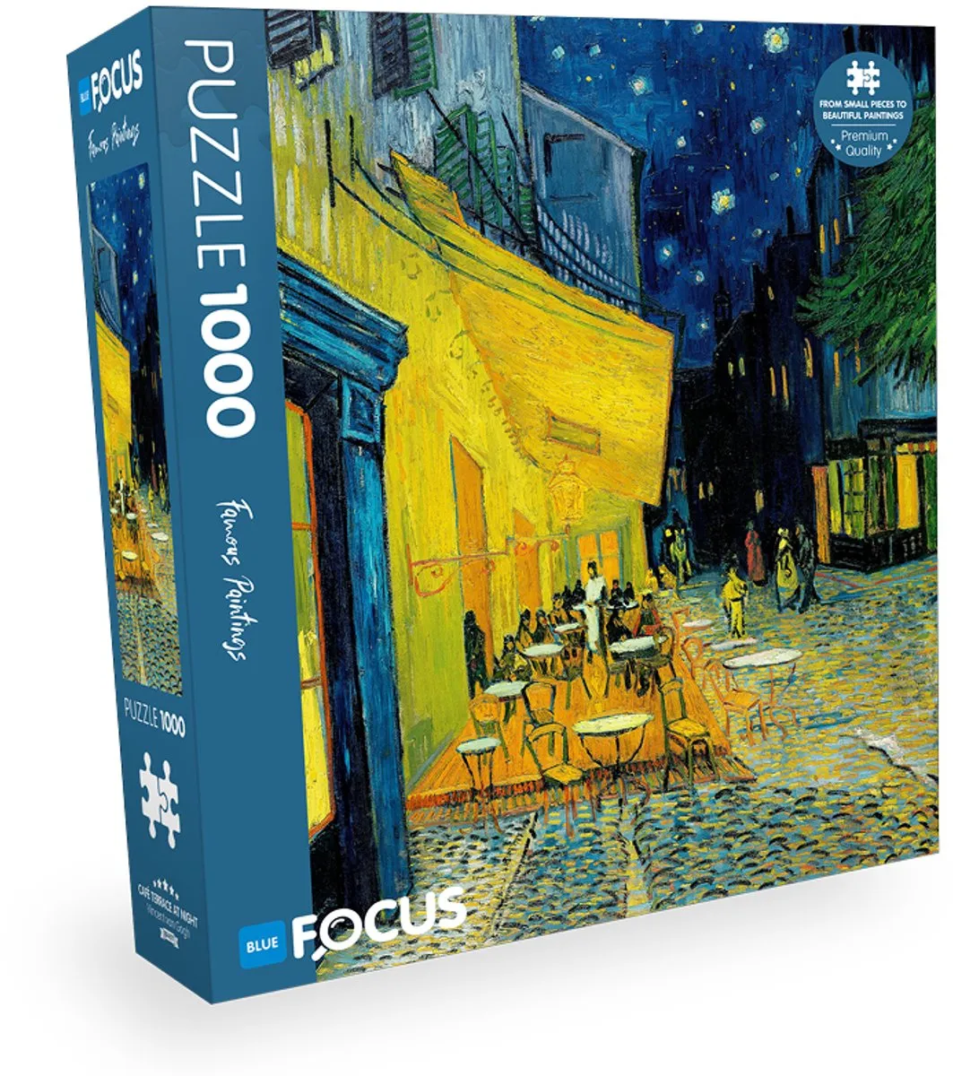 Blue Focus Games Puzzel Caféterras bij nacht Van Gogh 1000 Stuks