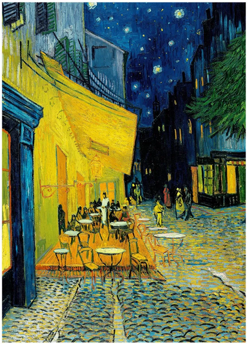Blue Focus Games Puzzel Caféterras bij nacht Van Gogh 1000 Stuks - 68x48cm