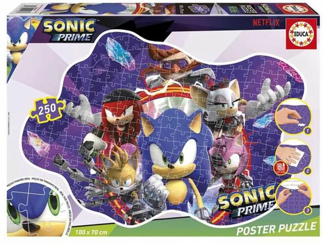 Educa Sonic Prime Puzzels 250 Stuks - 4x250