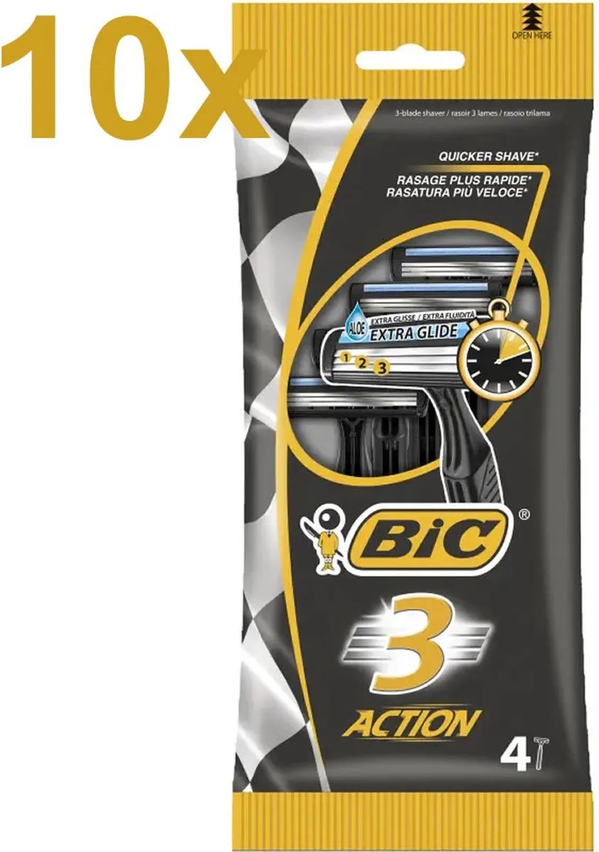 Bic Action 3 Wegwerpscheermesjes - 40 Stuks