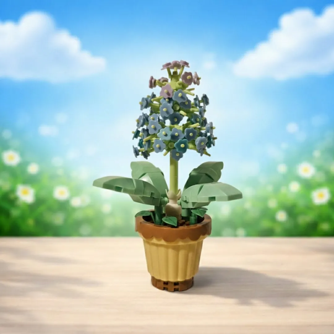 DIY Bouwbloem Hyacint - 3D Bloem van Kleine Bouwstenen - Kleurrijke Decoratie & Bouwpakket