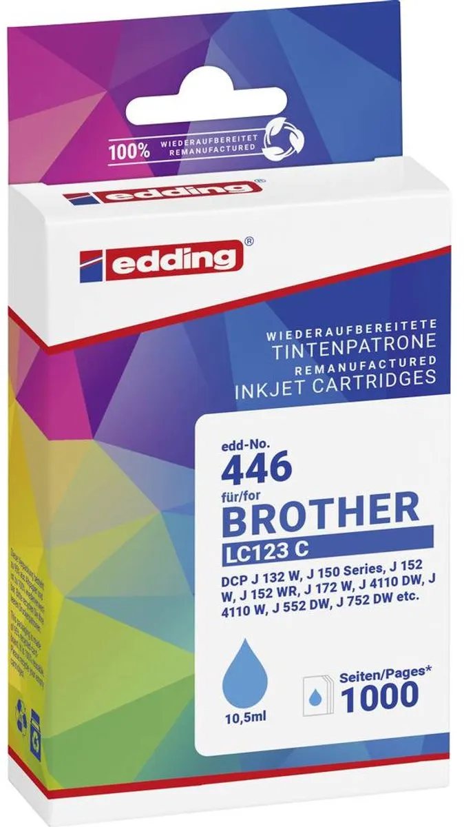 edding EDD-446 Inktcartridge Cyaan