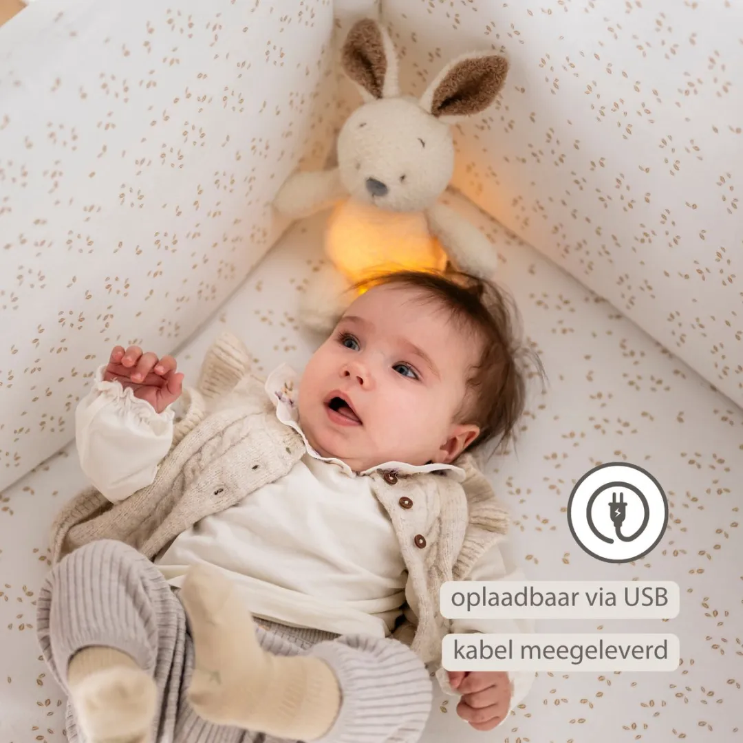 Nattou Teddy Nachtlampje Konijn 19cm - Beige