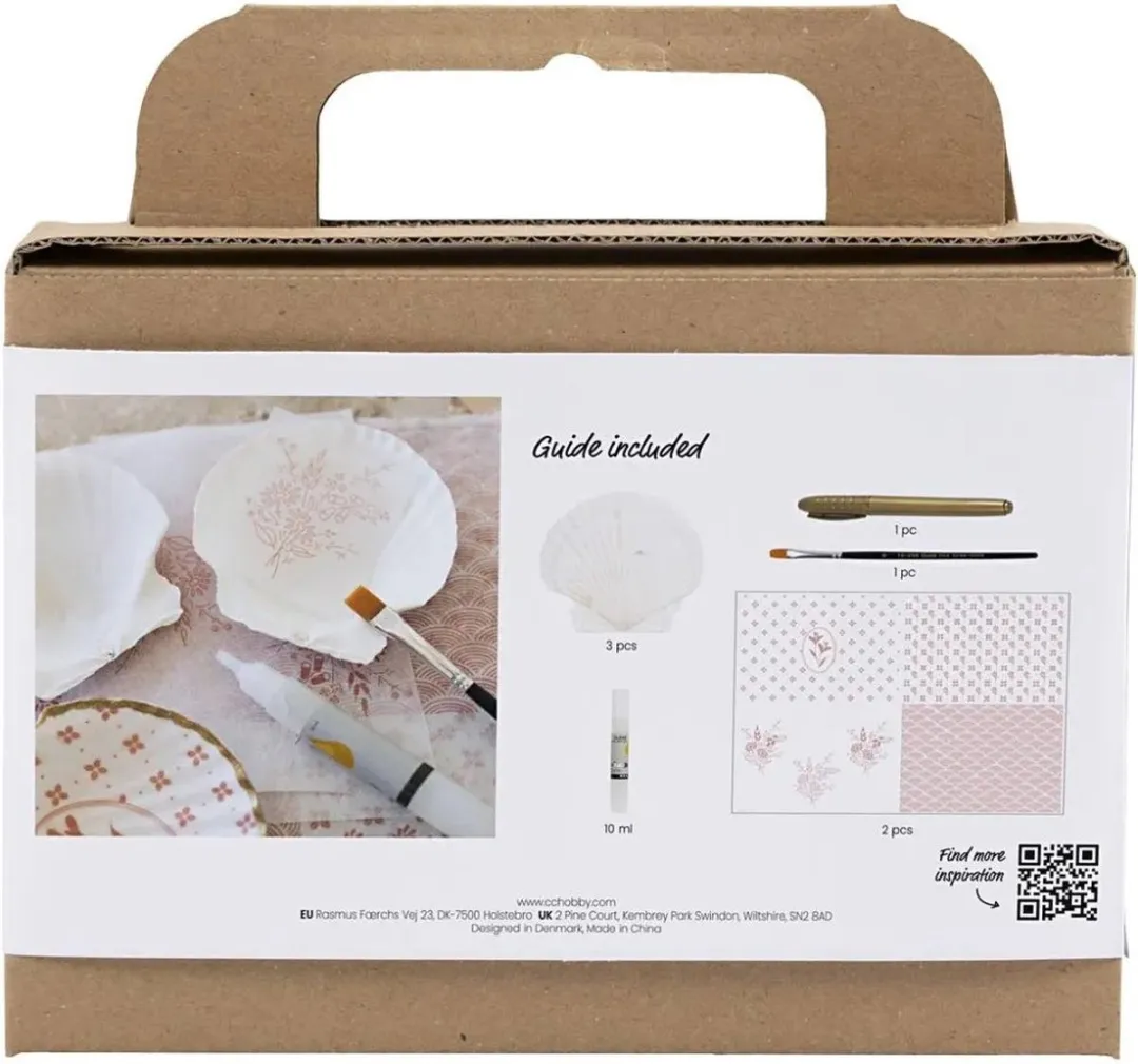 Creativ Company Mini Hobbyset Decoupage Mosselschelpen - 3 Stuks