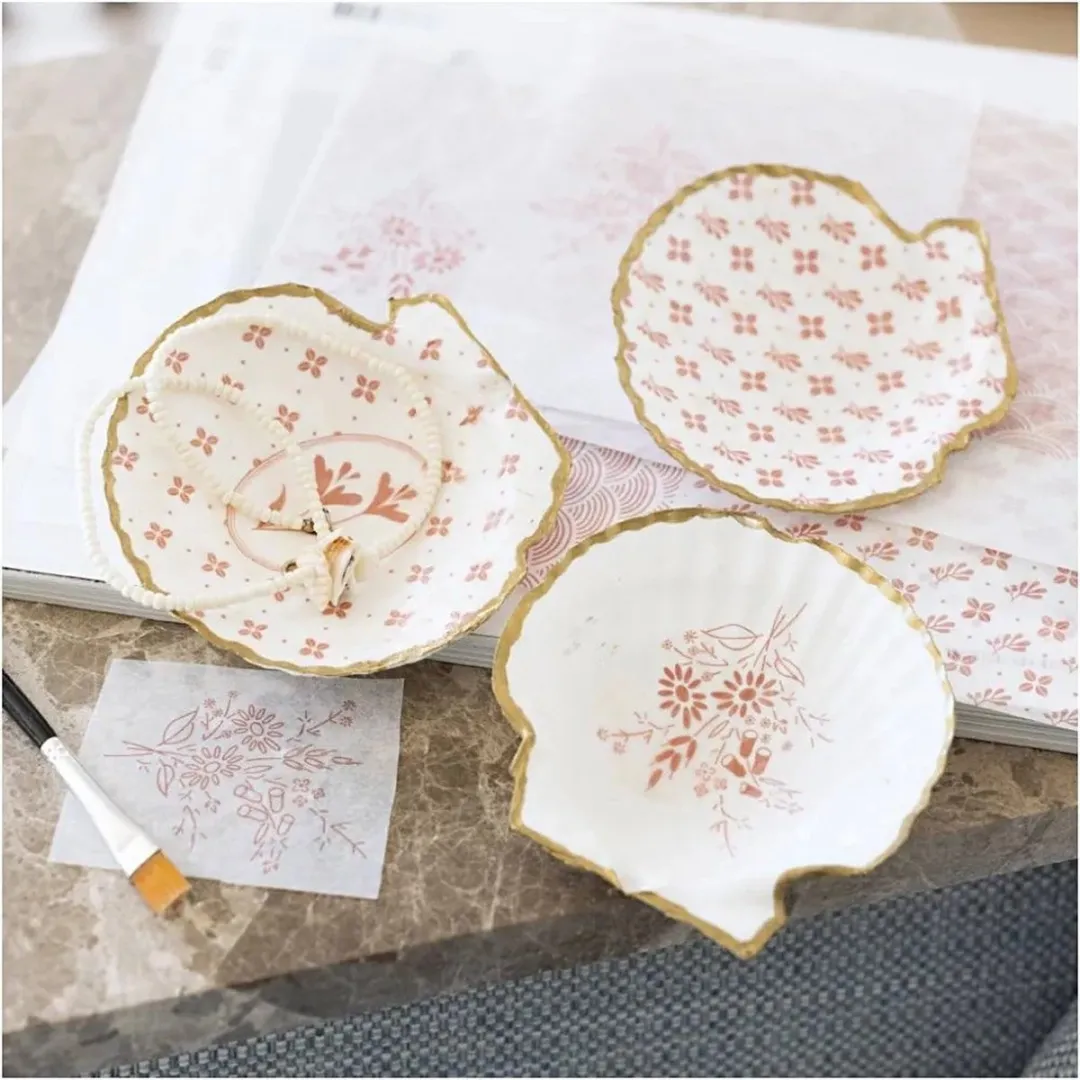 Creativ Company Mini Hobbyset Decoupage Mosselschelpen - 3 Stuks