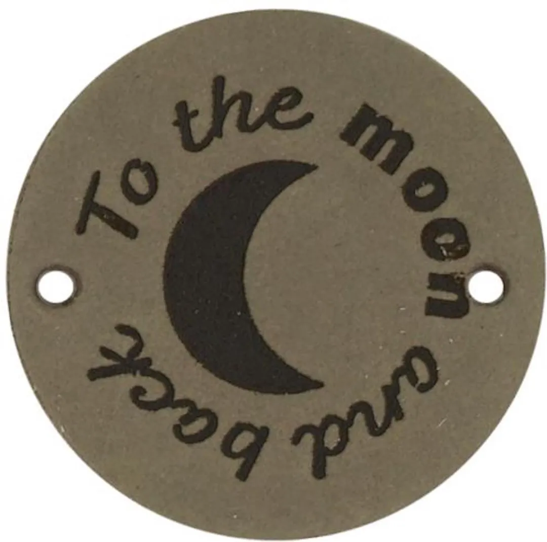 Durable Leren Label To the Moon and Back
