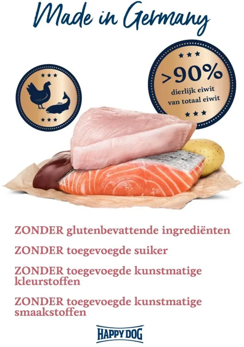 Happy Dog Sensible Puppy & Junior - 6x400g - Kip/Zalm/Aardappel