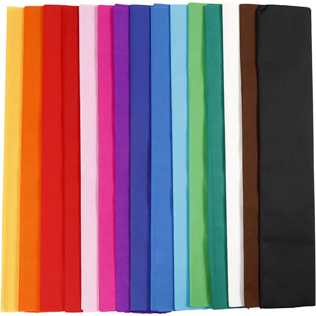 Creativ Company Crepepapier Multicolor 50x250cm - 15 Stuks