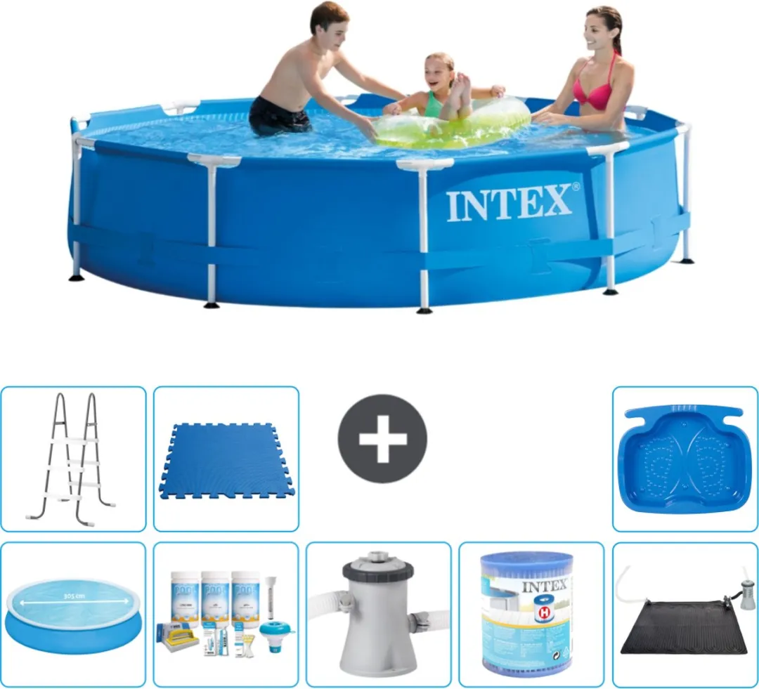Intex 28200NP-Blauw Rond Frame Zwembad 305x76cm - Blauw - afbeelding 2 van 6