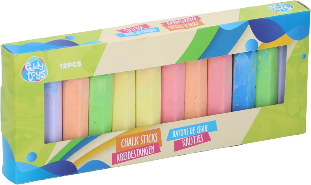 Eddy Toys Krijtjes 12 Stuks Groen