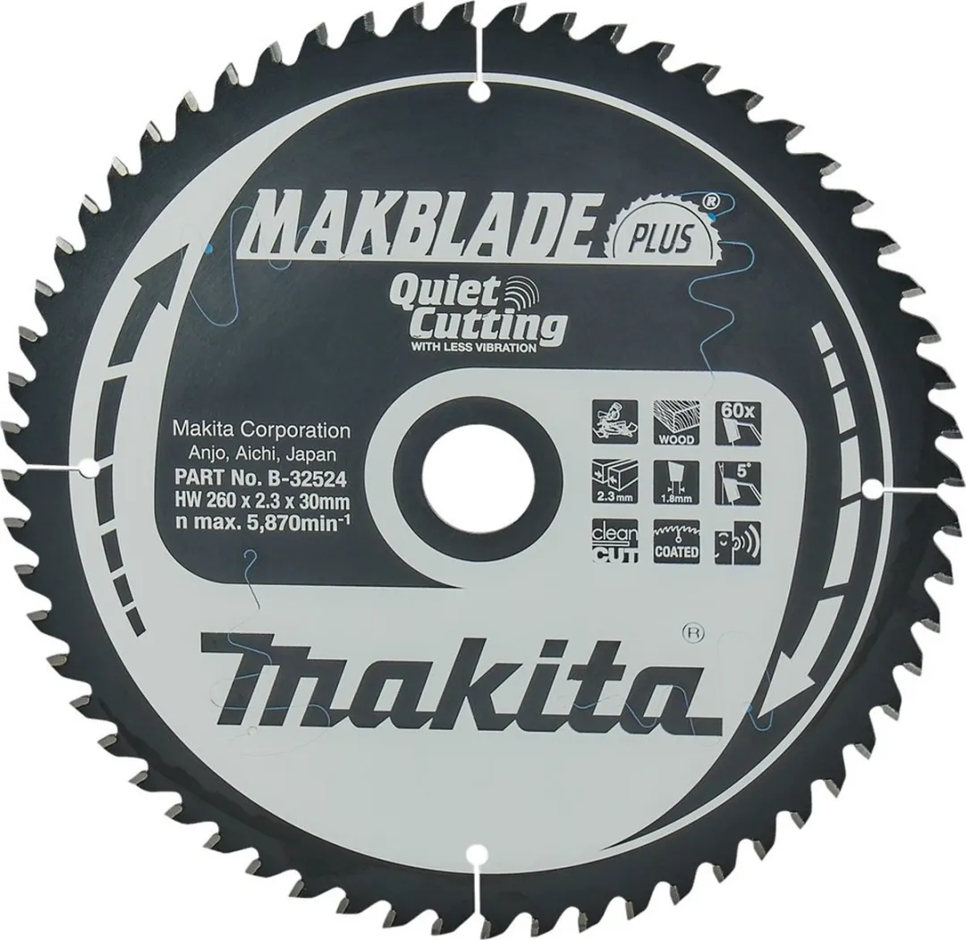 Makita B-32524 Afkortzaagblad Hout 60T - Ø260mm