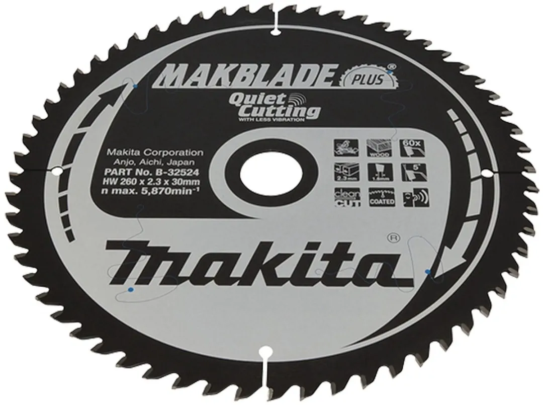 Makita B-32524 Afkortzaagblad Hout 60T