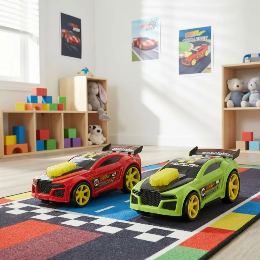 Eddy Toys Raceauto Licht & Geluid - Rood/ Groen