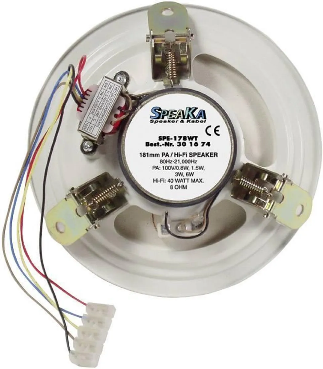 Renkforce SPE-178 WT Inbouwluidspreker Plafond - 40W - Wit