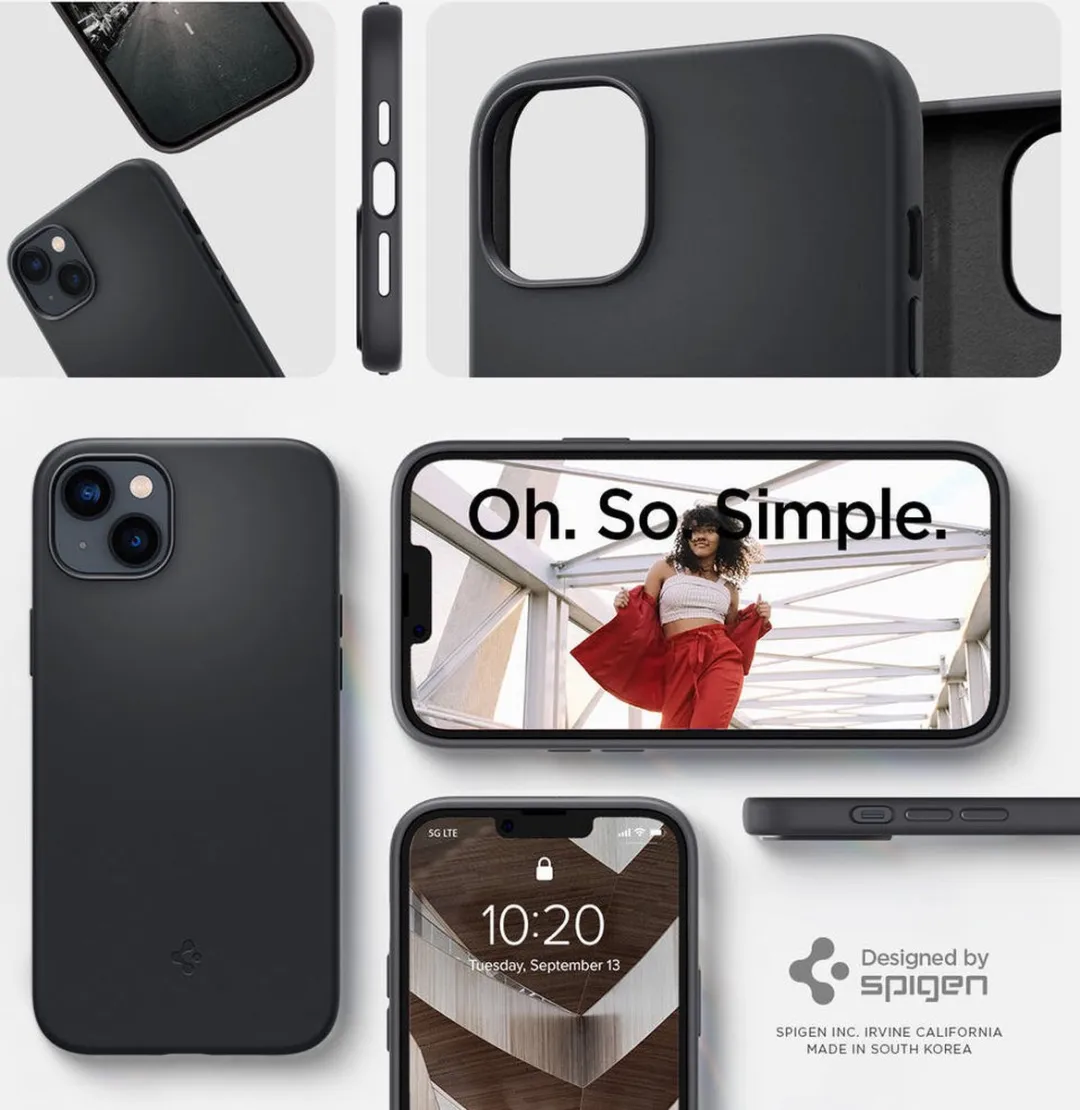 Spigen Silicone Fit MagSafe Hoesje iPhone 14 Plus - Zwart
