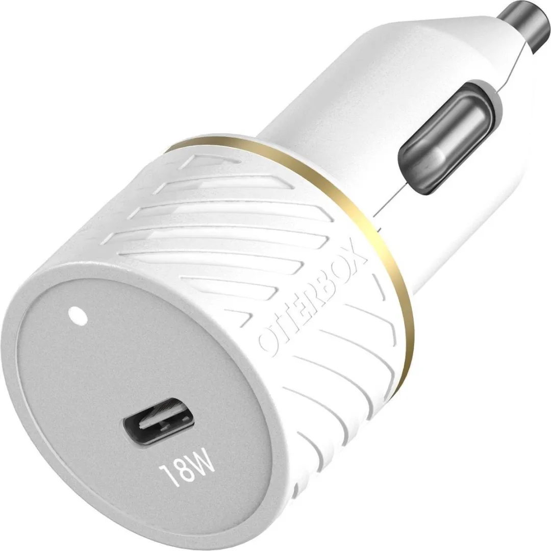 OtterBox 18W PD Autolader + USB-C/Lightning Kabel 1m - Wit
