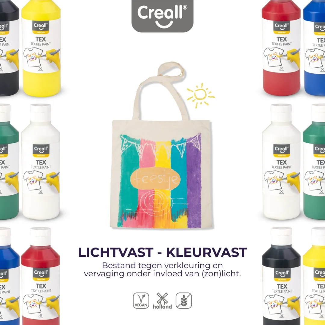 Creall Tex Textielverf Multicolor - 6x250ml