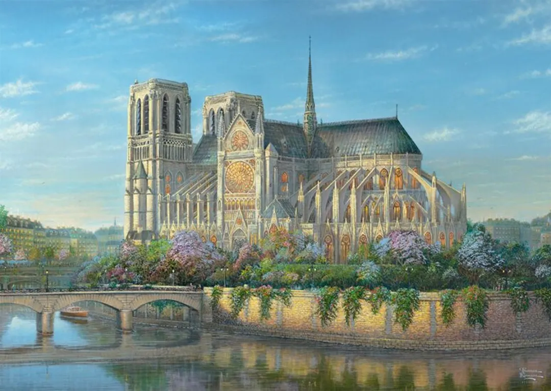 Schmidt Spiele Thomas Kinkade Notre Dame Puzzel - 1000 Stukjes - Meerkleurig