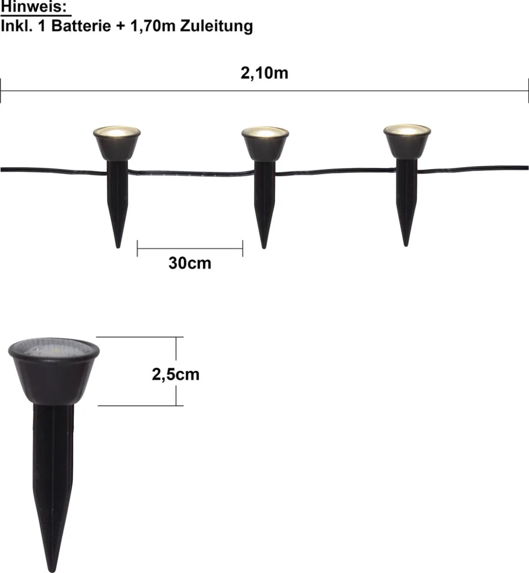 Star Trading Solar Lichtslingers Mini Spot - 8 Stuks - Zwart
