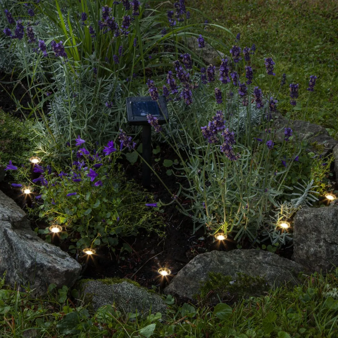 Star Trading Solar Lichtslingers Mini Spot - 8 Stuks - Zwart
