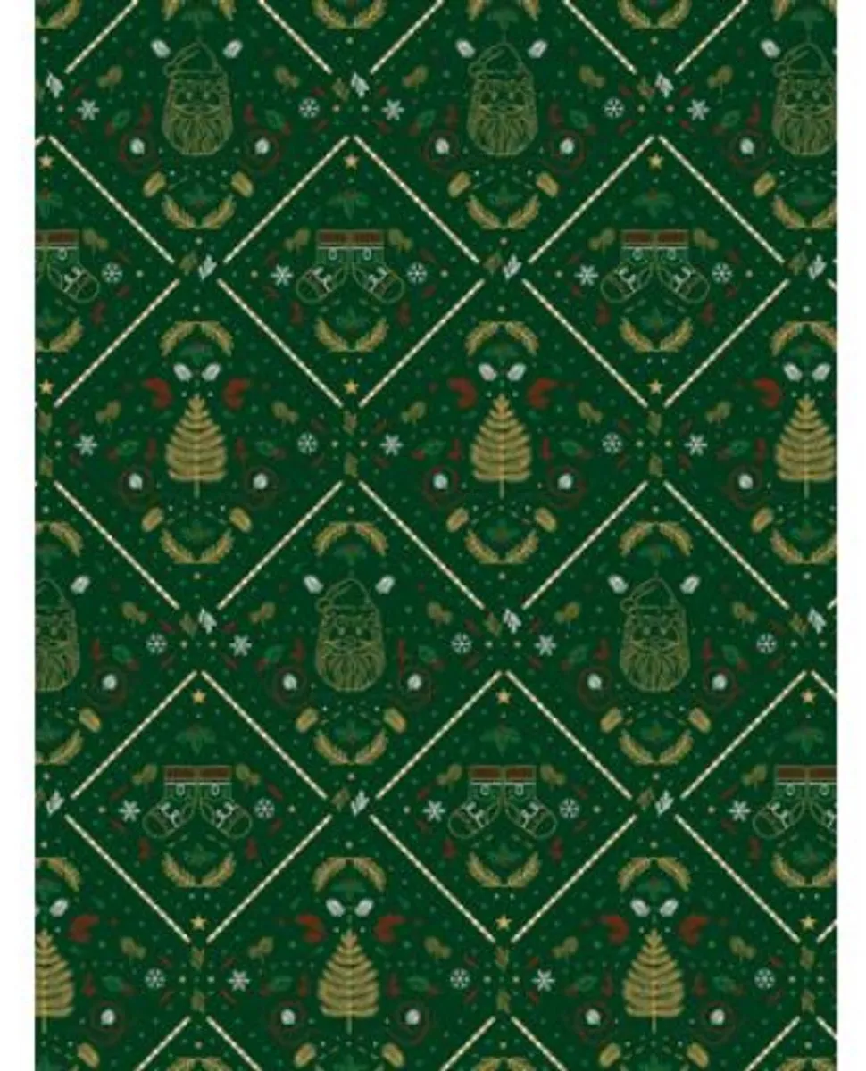 Decopatch Texture Papier Vintage Kerst - 30x30cm - 4 Stuks
