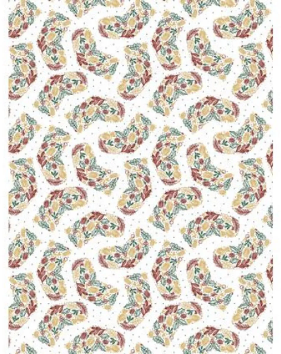 Decopatch Texture Papier Vintage Kerst - 30x30cm - 4 Stuks