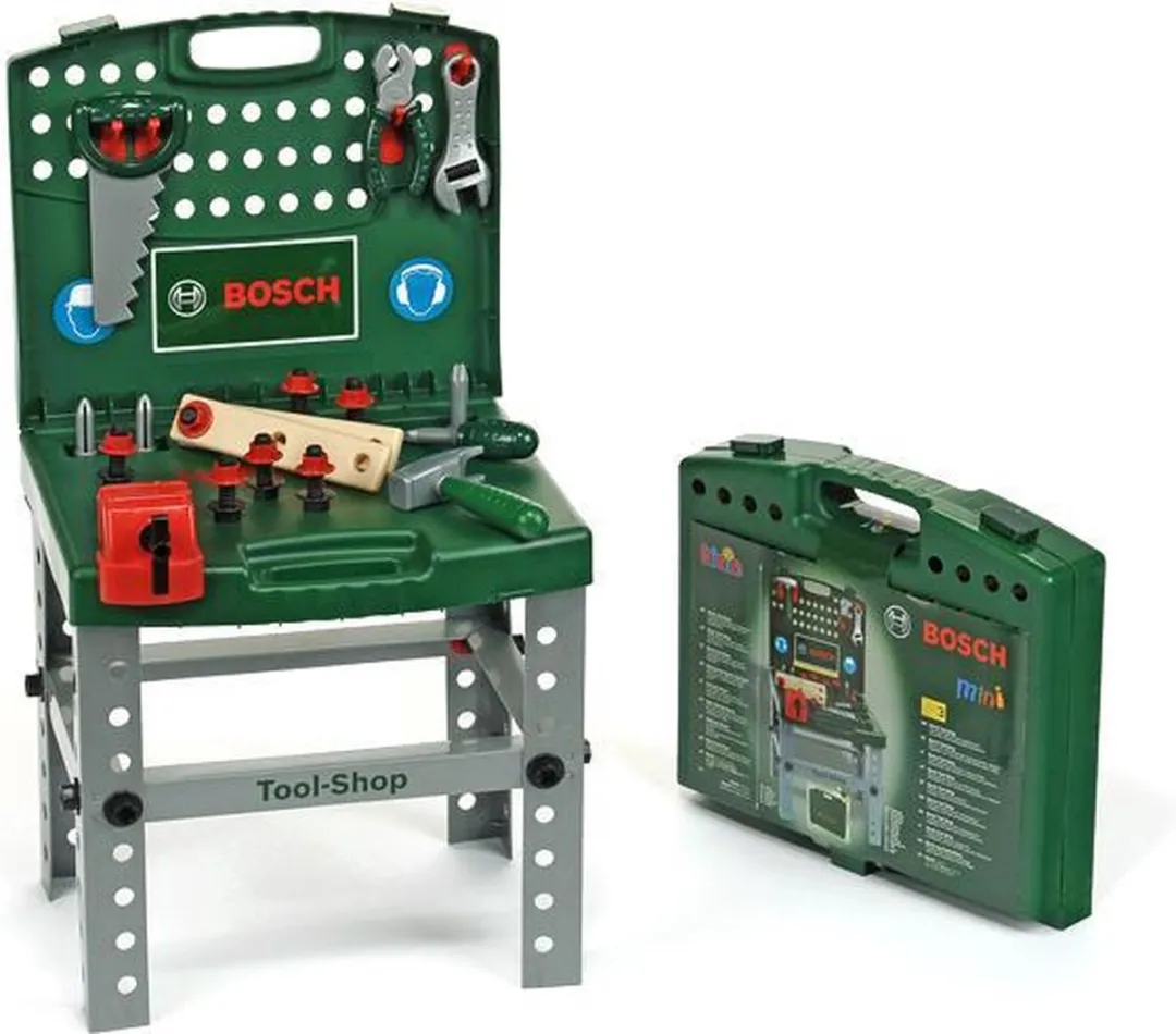 Klein Toys Bosch Speelgoed Vervoerbare Werkbank - Donkergroen