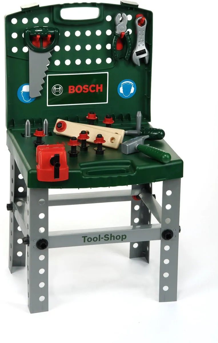 Klein Toys Bosch Speelgoed Vervoerbare Werkbank - Donkergroen