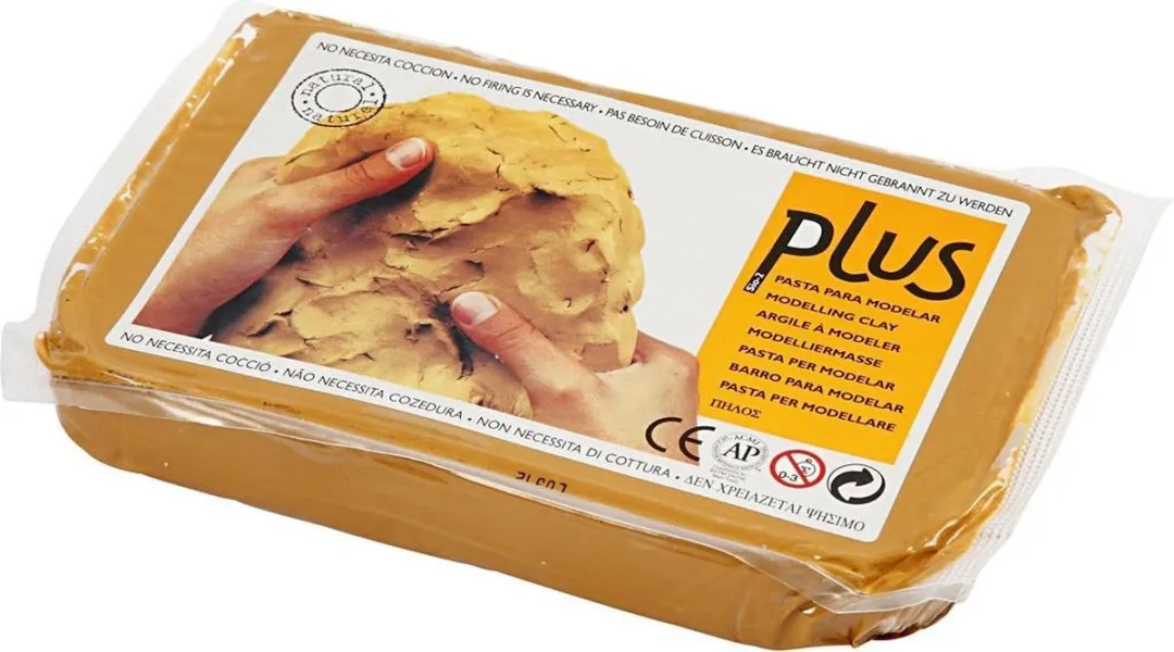 Creativ Company Zelfhardende Klei Okergeel - 12 Stuks