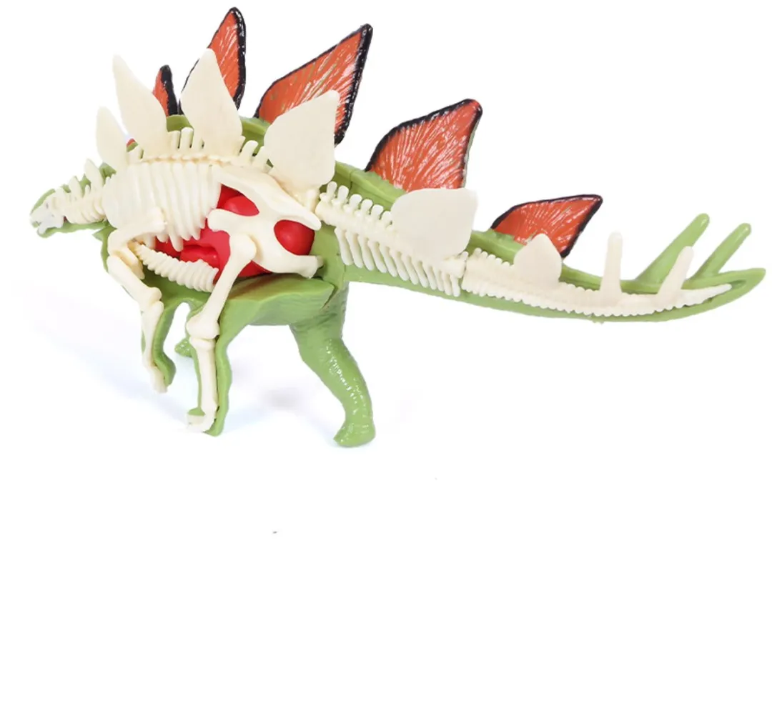 PIA Soft Toys Dino 3D Anatomie Stegosaurus - Groen/Rood/Wit