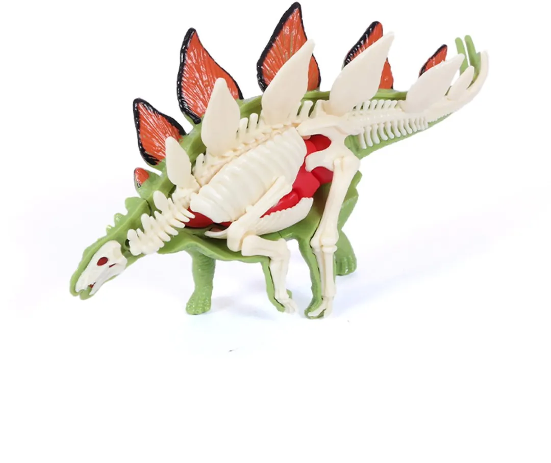 PIA Soft Toys Dino 3D Anatomie Stegosaurus - Groen/Rood/Wit