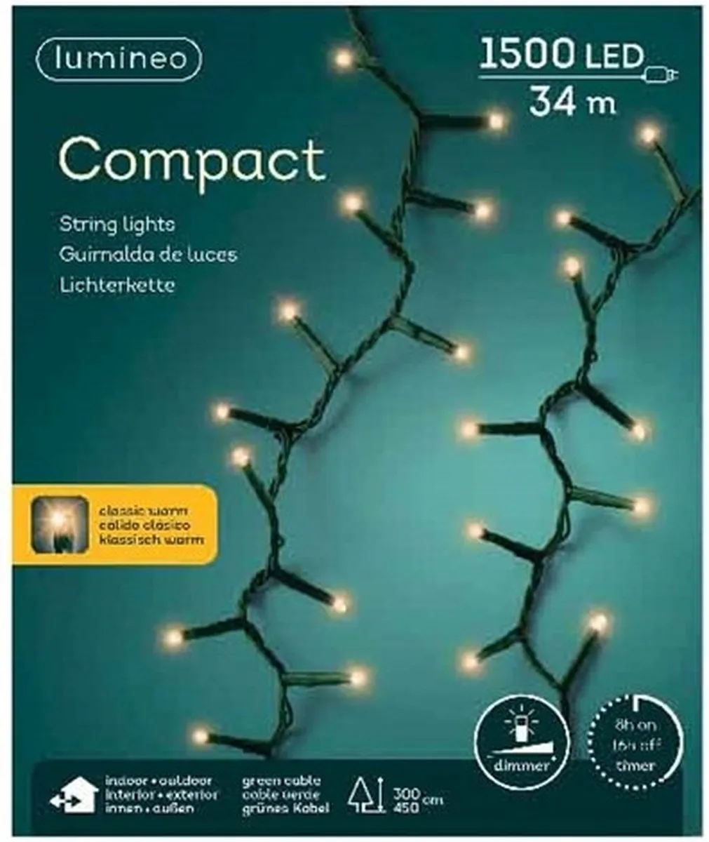 Lumineo Compact Rice Lights 480 Stuks 34m Warm Wit