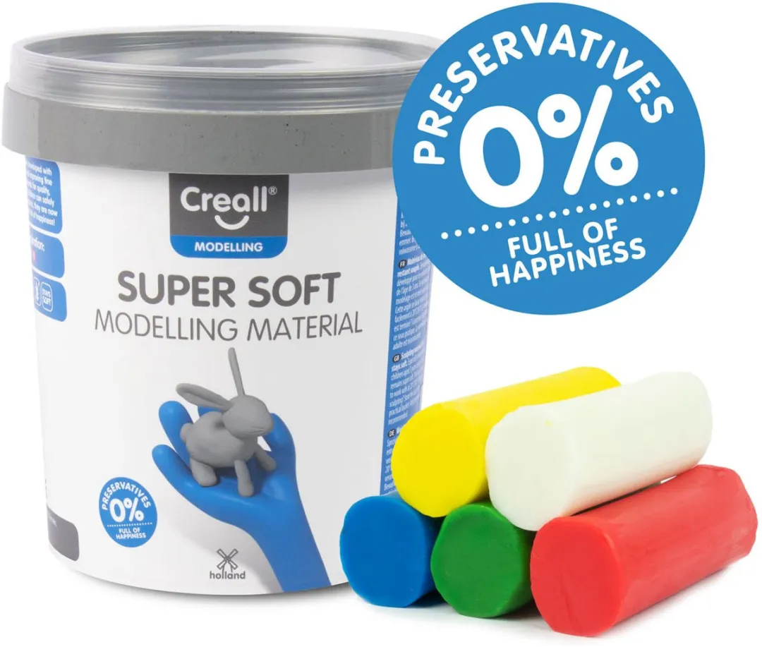 Creall Super Soft Boetseerklei - 5 Kleuren 450g