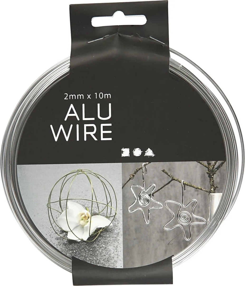 Creativ Company Alu Draad 2mm - Zilver - 10m