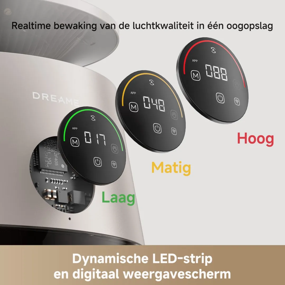 Dreame AP10 Luchtreiniger - 360° Haarverwijdering - 50m² - Goud