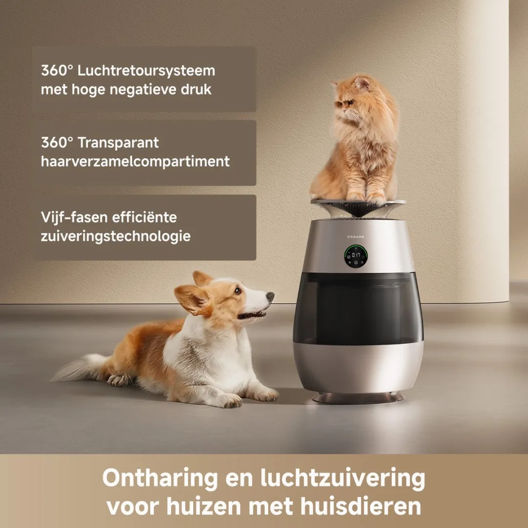 Dreame AP10 Luchtreiniger - 360° Haarverwijdering - 50m² - Goud