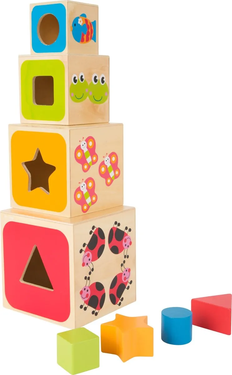 Small Foot Kubus Stapelen ABC - Wit