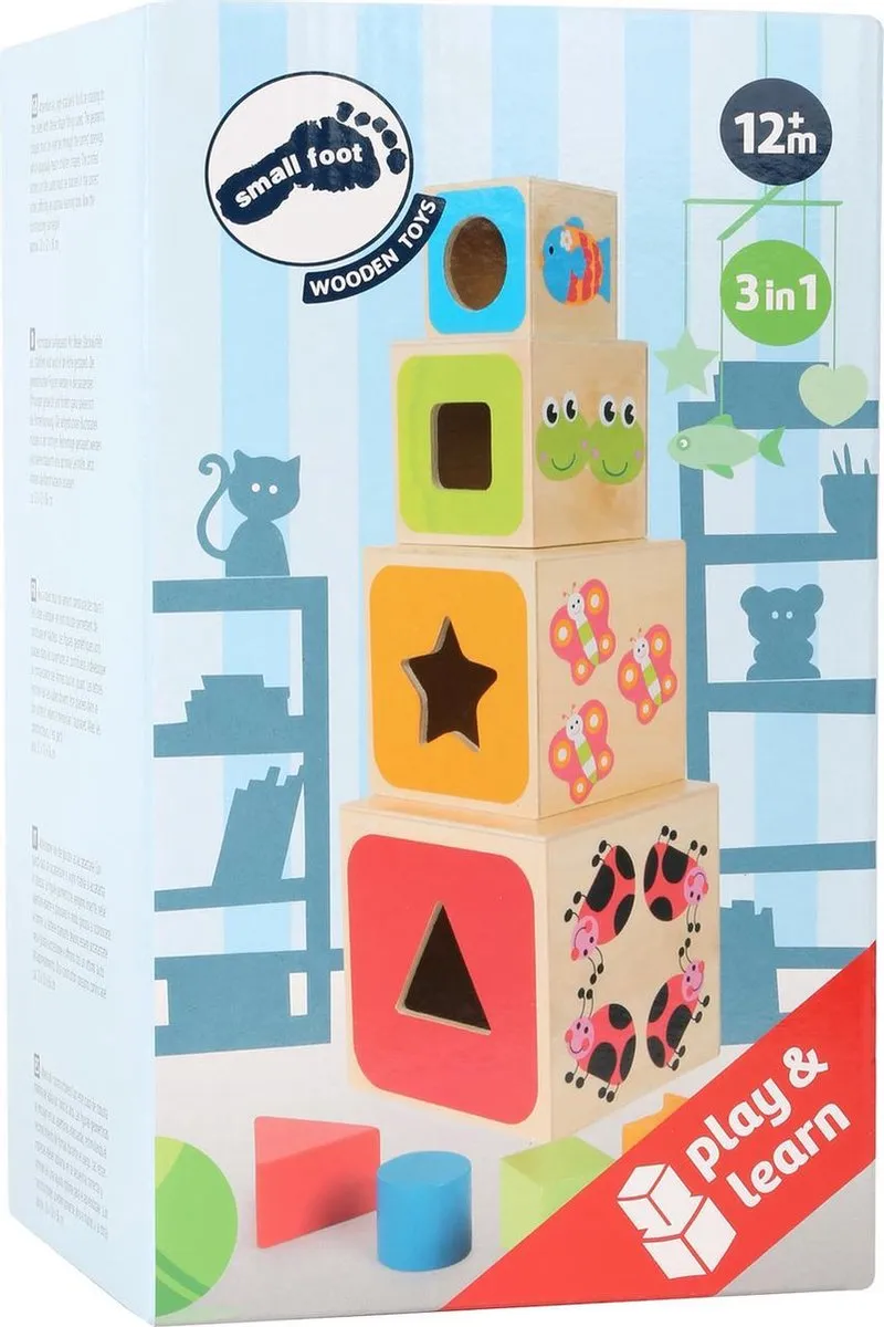 Small Foot Kubus Stapelen ABC - Wit