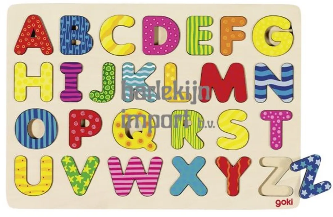 Goki Alphabet Puzzle 26 Stuks - Multi Kleuren