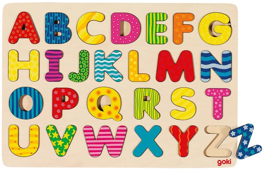 Goki Alphabet Puzzle 26 Stuks - Multi Kleuren