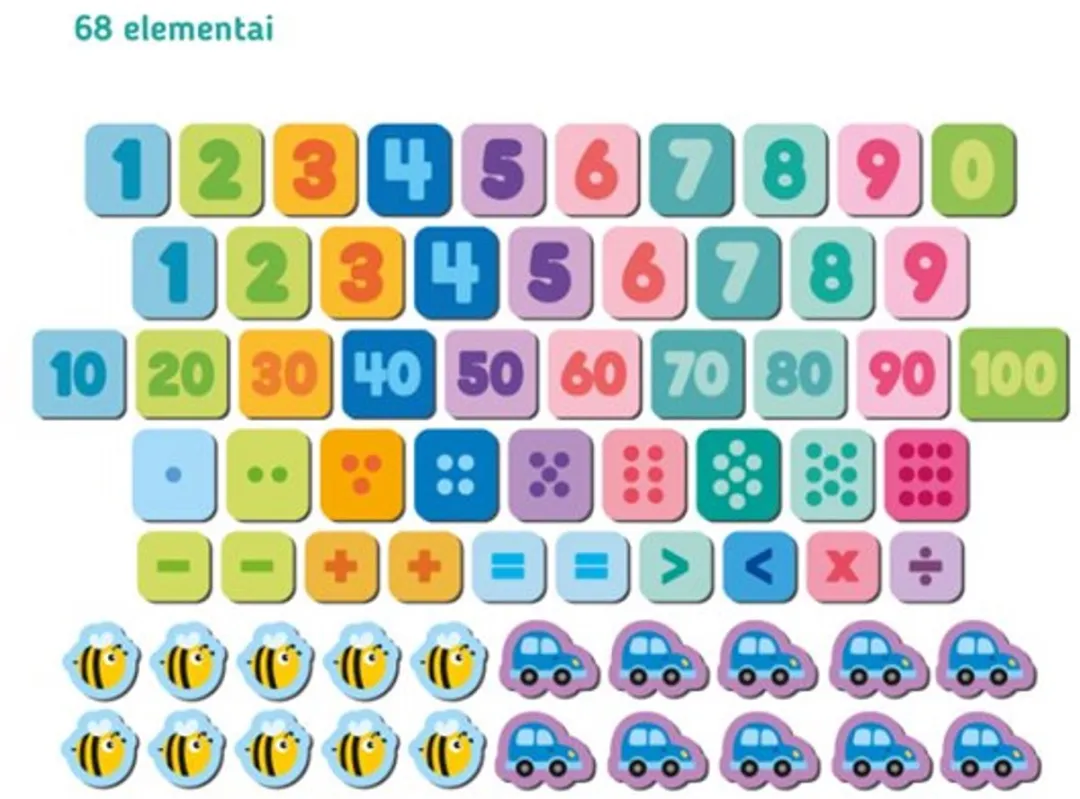 Dodo Toys Magneet Cijfers 200274 - 68 Magneten - Multi