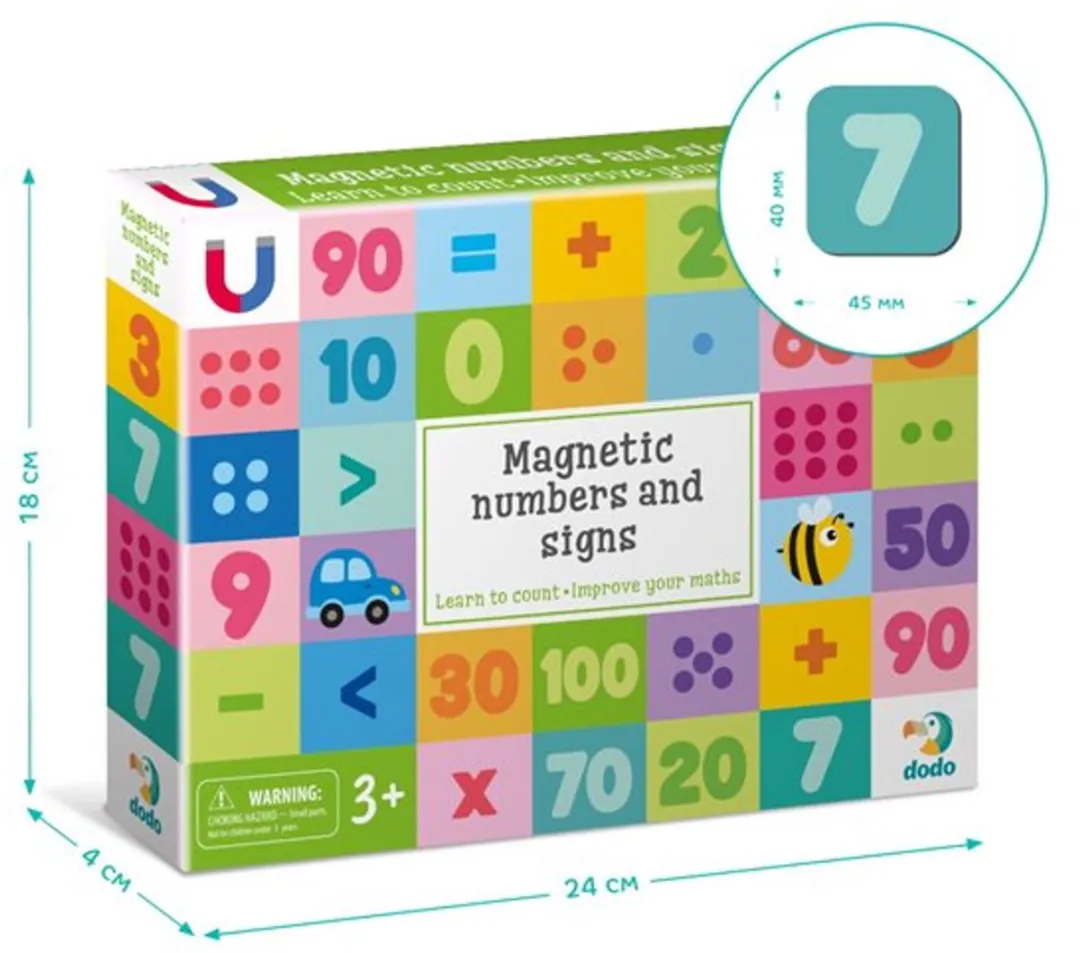 Dodo Toys Magneet Cijfers 200274 - 68 Magneten - Multi