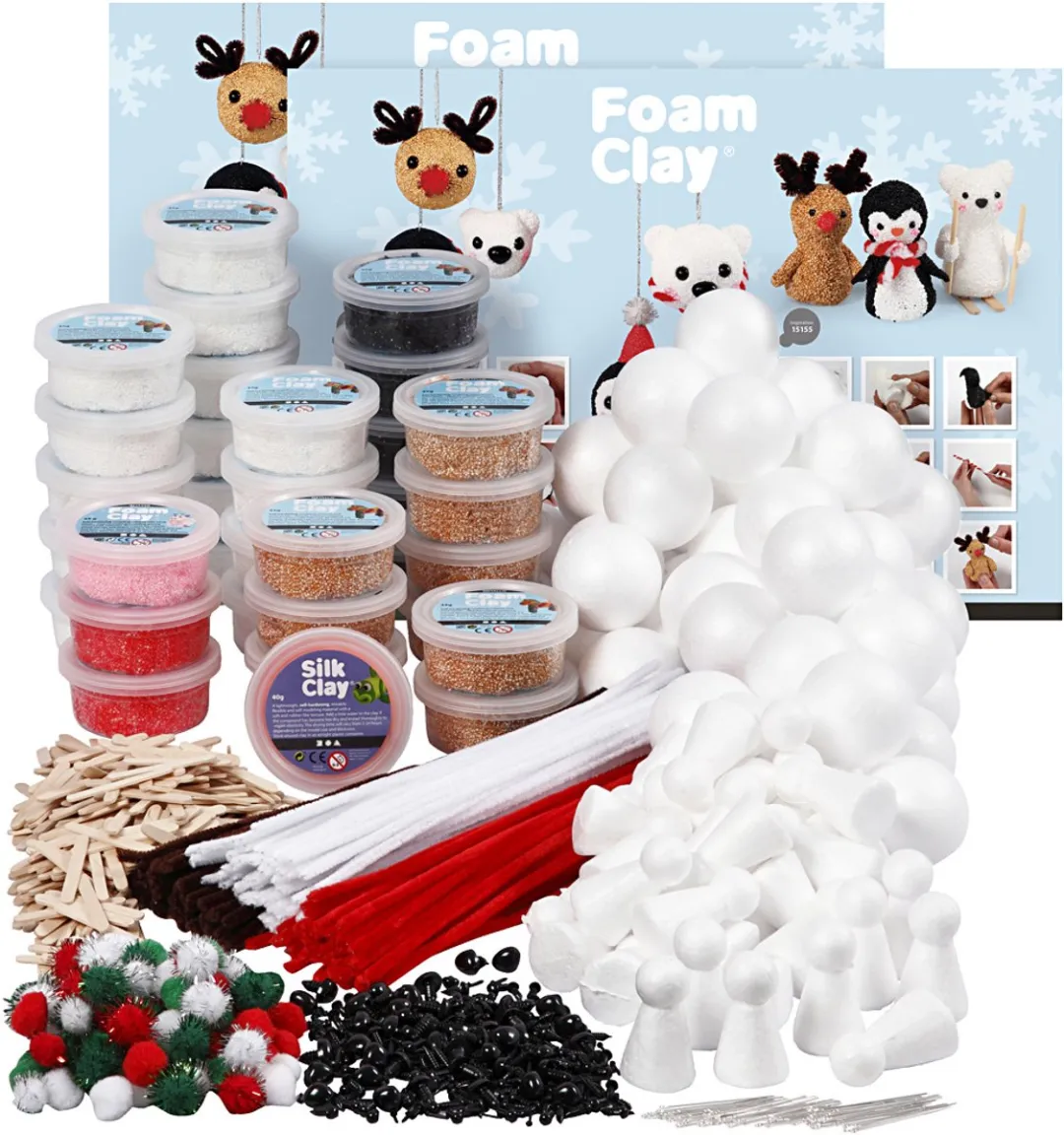Foam Clay Klassenset Pooldieren - 2000 Stuks
