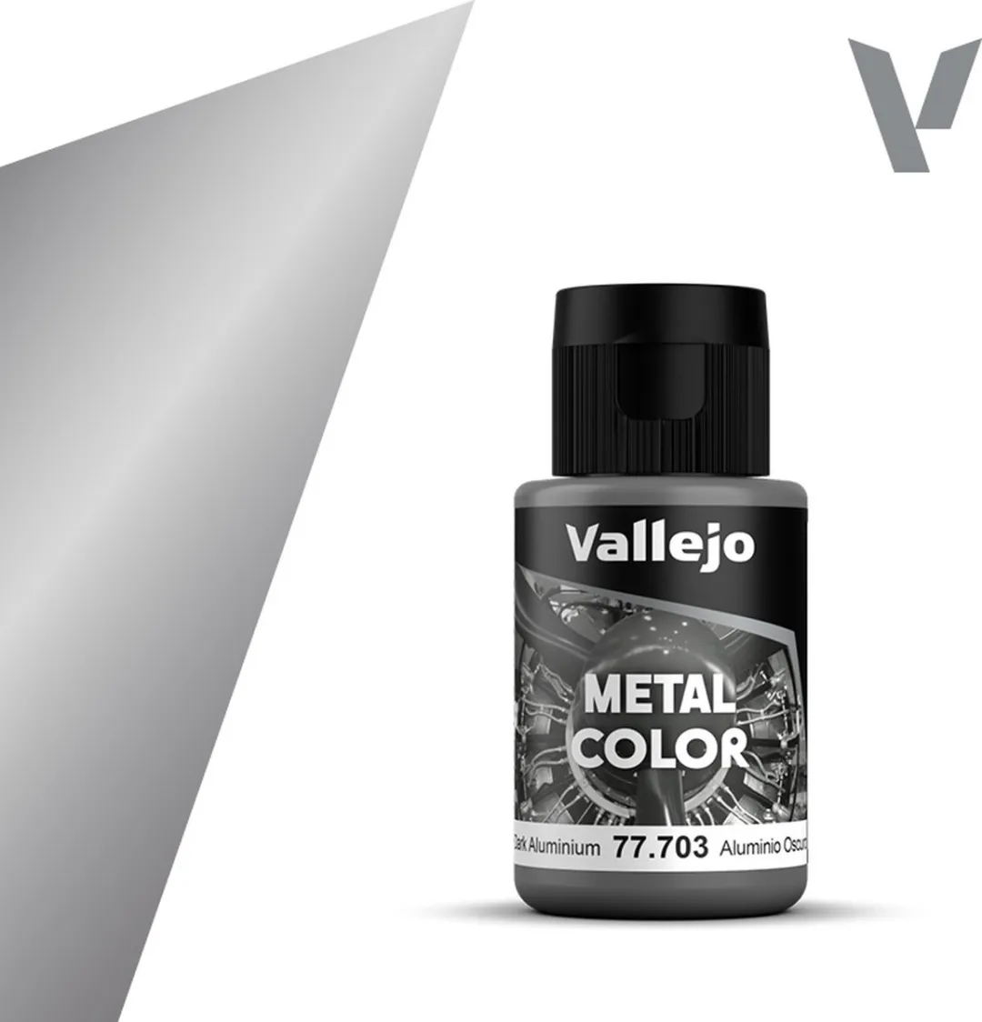 Vallejo Hobbyverf Acryl Metal Color Dark Aluminium 32ml