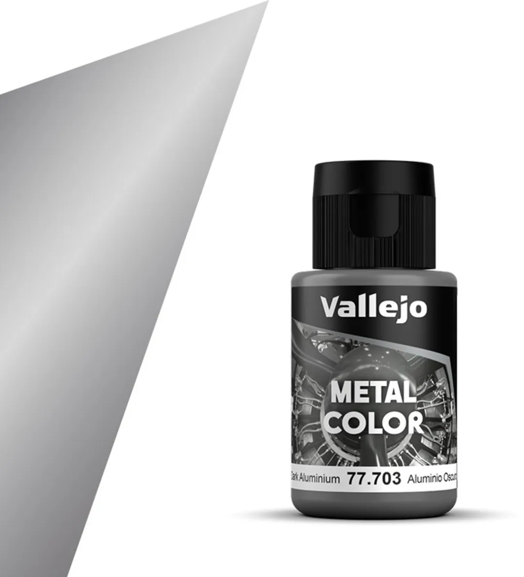 Vallejo Hobbyverf Acryl Metal Color Dark Aluminium 32ml