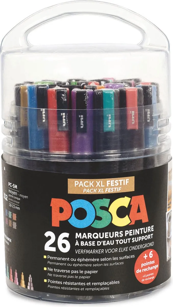 Posca Pigmentmarkers Feestelijk XL-pak