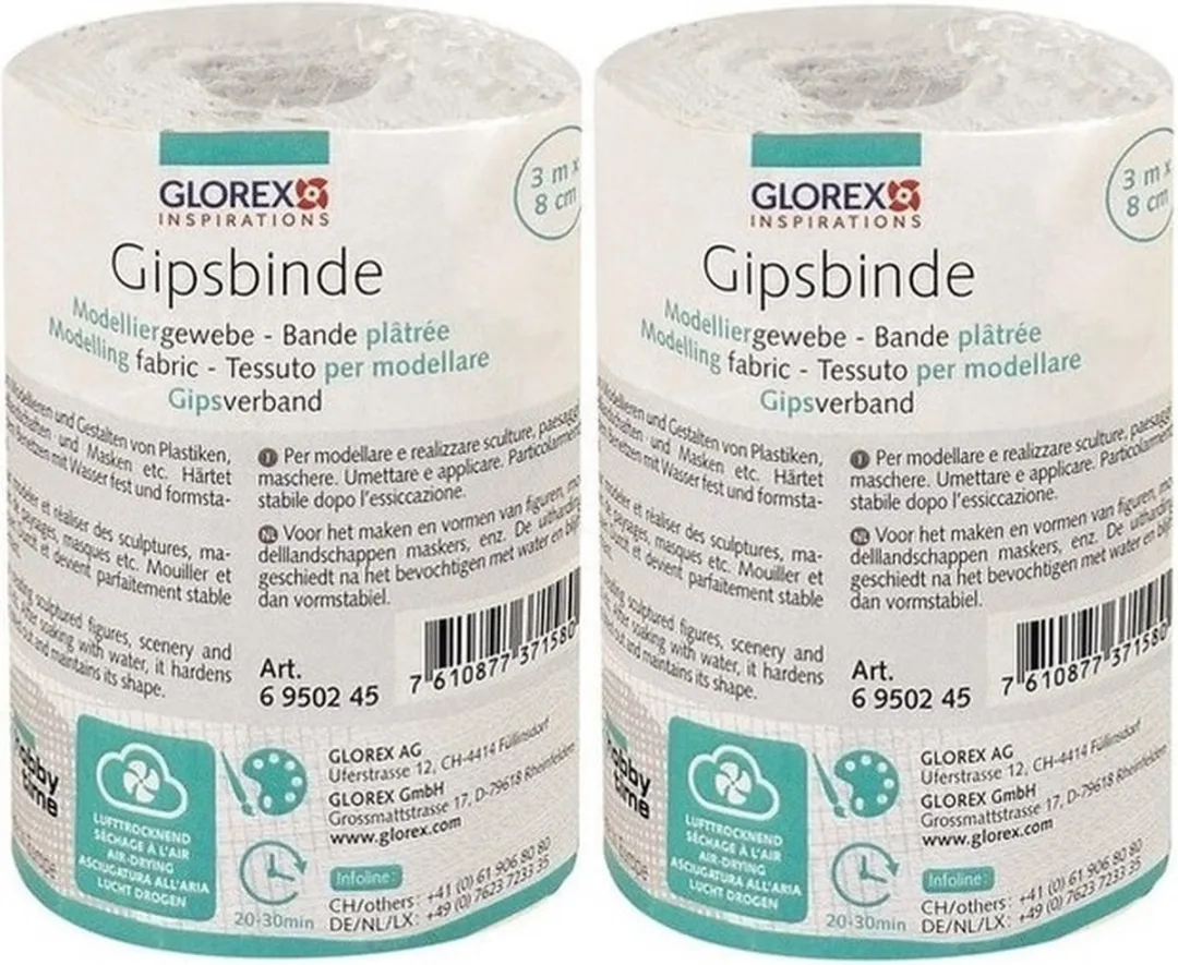 Glorex Keratex Zwangere Buik Gips 2x