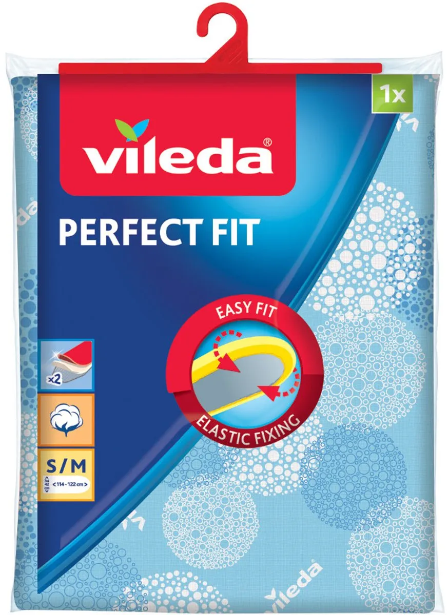 Vileda Viva Express Perfect Fit 159525 Strijkplankovertrek - Blauw/Grijs of Geel